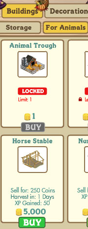 horse stable, Pferdestall Farmville