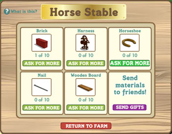 horse stable, Pferdestall Farmville