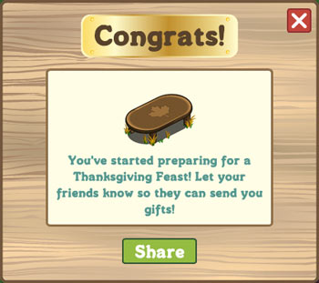 FarmVille thanksgiving basket Erntedank