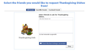 FarmVille thanksgiving basket Erntedank